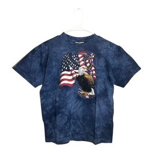 The Mountain 2001 Patriotic American Flag Bald Eagle Graphic Tee Size XL Kids
